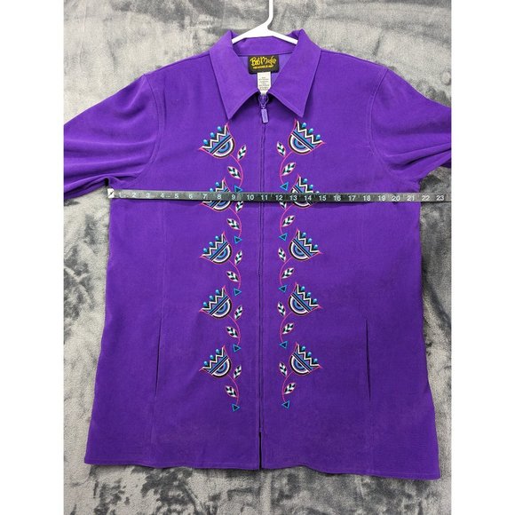VTG Bob Mackie Western Jacket Size M Beaded Southwestern Artsy Rodeo USA Purple - Picture 14 of 16